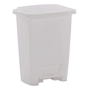 Rubbermaid Step-On Waste Can, 8.25 gal, Plastic, White (284187WHICT)