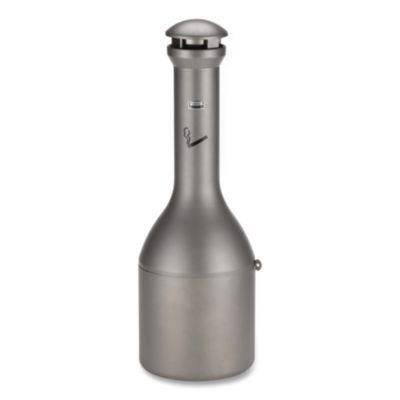 Rubbermaid Commercial Infinity Traditional Smoking Receptacle, 4.1 gal, 13 dia x 39h, Antique Pewter (9W33APE)