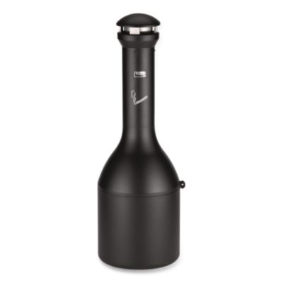 Rubbermaid Commercial Infinity Traditional Smoking Receptacle, 4.1 gal, 13 dia x 39h High, Black (9W33BLA)