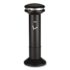 Rubbermaid Commercial Infinity Ultra-High Capacity Smoking Receptacle, 6.7 gal, 15.5 dia x 41.5h, Black (9W34BLA)