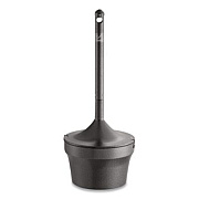 Rubbermaid Commercial Aladdin Smokers' Station, Round, Steel, 4.5 gal, 16 dia x 38.75, Charcoal (R1639EHGR)