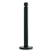 Rubbermaid Commercial Smoker's Pole, Round, Steel, 0.9 gal, 4 dia x 41h, Black (R1BK)