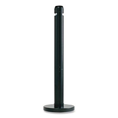 Rubbermaid Commercial Smoker's Pole, Round, Steel, 0.9 gal, 4 dia x 41h, Black (R1BK)