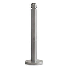 Rubbermaid Commercial Smoker's Pole, Round, Steel, 0.9 gal, 4 dia x 41h, Silver (R1SM)