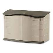 Rubbermaid Horizontal Outdoor Storage Shed, 55 x 28 x 36, 20 cu ft, Olive Green/Sandstone (3748)