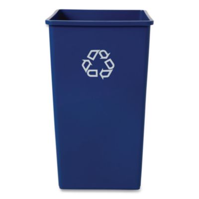 Rubbermaid Commercial Square Recycling Container, 50 gal, Plastic, Blue (395973BLU)