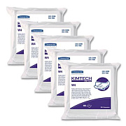 Kimtech W4 Critical Task Wipers, Flat Double Bag, 3-Ply, 9 x 9, Unscented, White, 100/Bag, 5 Bags/Carton (33390)