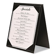 Excello Global Products Table-Top Menu Holder, For 4 x 6 Insert, 4.6 x 6.7 Holder, Black (SPLSMENU4X6A)
