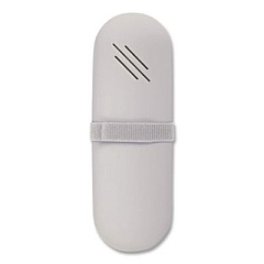 Excello Global Products Silicone Travel Pouch, 3 x 1.3 x 9, Light Gray (SPLSTRVL0005)