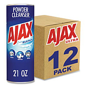 Ajax Powder Cleanser with Bleach, Fresh Scent, 21 oz Canister, 12/Carton (61034403CT)