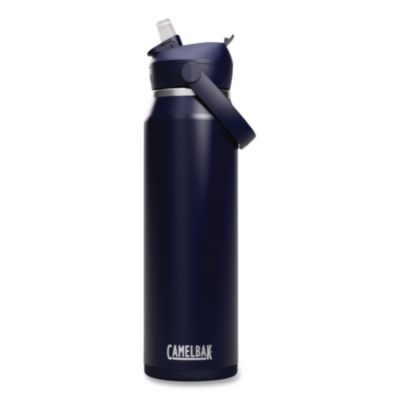 CamelBak Thrive FlipStraw Stainless Steel Vacuum Insulated Water Bottle, 32 oz, Navy (2855405001)