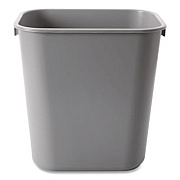 Rubbermaid Commercial Deskside Plastic Wastebasket, 3.5 gal, Plastic, Gray (2955GRA)