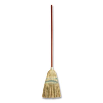 Rubbermaid Commercial Corn-Fill Broom, Corn Fiber Bristles, 38" Overall Length, Blue (6383)
