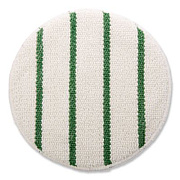 Rubbermaid Commercial Low Profile Scrub-Strip Carpet Bonnet, 19" Diameter, White/Green, 5/Carton (P269)