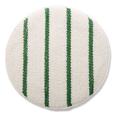 Rubbermaid Commercial Low Profile Scrub-Strip Carpet Bonnet, 19" Diameter, White/Green (P269EA)
