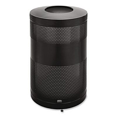 Rubbermaid Commercial Classics Perforated Open Top Receptacle, 51 gal, Steel, Black (S55ETBK)