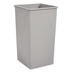 Rubbermaid Commercial Untouchable Square Waste Receptacle, 50 gal, Plastic, Gray (3959GRA)