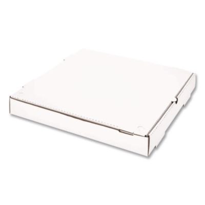 Karat Corrugated Pizza Boxes, 16 x 16 x 1.97, White/Brown, 50/Carton (FPPBF16W)