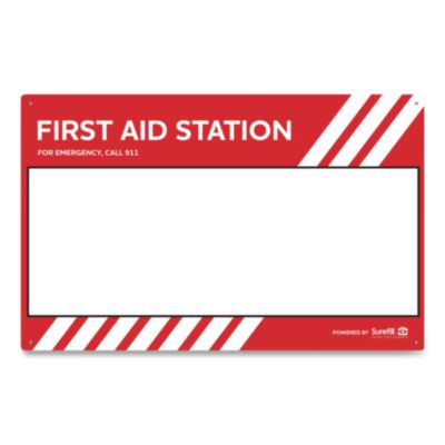 SUREFILL First Aid Station - Empty Backboard, Plastic (SFFAS03R)