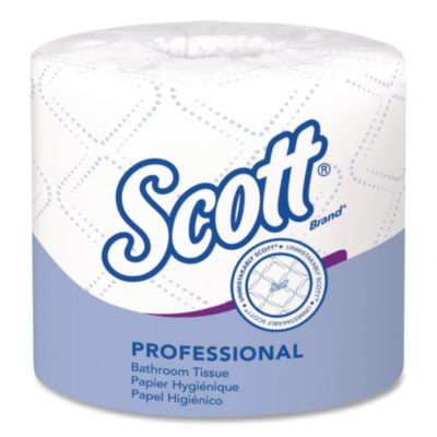 Scott Essential Standard Roll Bathroom Tissue for Business, Septic Safe, 2-Ply, White, 550 Sheets/Roll (04460RL)