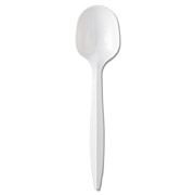 GEN Medium-Weight Cutlery, Soup Spoon, White, 1000/Carton (GENPPSS)
