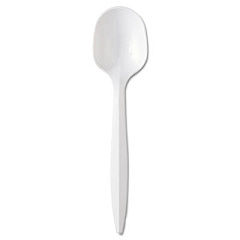 GEN Medium-Weight Cutlery, Soup Spoon, White, 1000/Carton (GENPPSS)