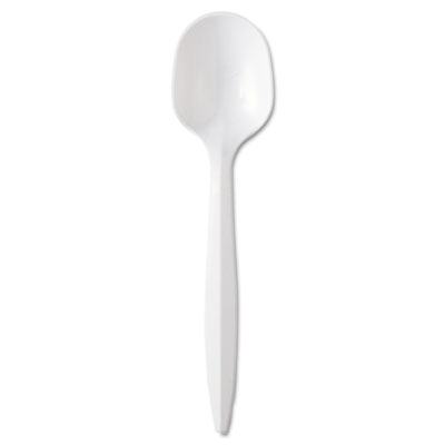 GEN Medium-Weight Cutlery, Soup Spoon, White, 1000/Carton (GENPPSS)