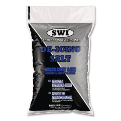 Scotwood Industries Rock Salt De-Icing Salt, 50 lb Bag, 50/Pallet (SWO50BRPLT)