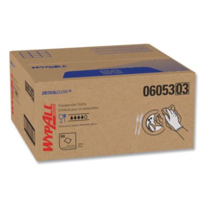 WypAll X50 Foodservice Towels, 1/4 Fold, 23.5 x 12.5, White, 200/Carton (06053)