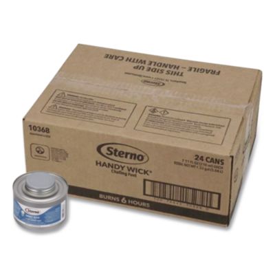Sterno Chafing Fuel Can With Stem Wick, Methanol, 6 Hour Burn, 1.89 g, 24/Carton (10102)