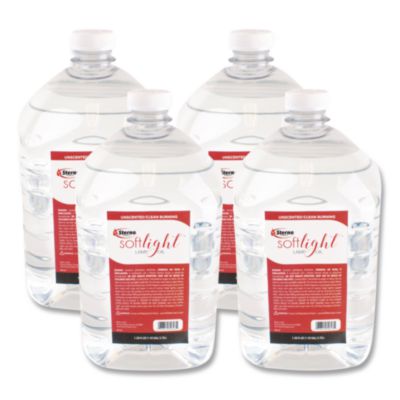 Sterno Soft Light Liquid Wax Lamp Oil, Clear, 1 gal Bottle, 4/Carton (30644)