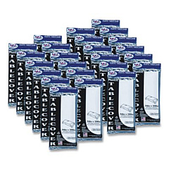 Tablemate Table Set Rectangular Table Covers, Heavyweight Plastic, 54" x 108", White, 24/Carton (549WHCT)
