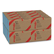 WypAll L10 Windshield Towels, Banded, 2-Ply, 9.38 x 10.25, Light Blue, 140/Pack, 16 Packs/Carton (05120)
