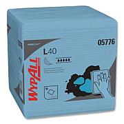 WypAll L40 Wiper, 1/4 Fold, Blue, 12.5 x 12, 56/Box, 12 Boxes/Carton (05776)