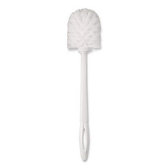 Rubbermaid Commercial Commercial-Grade Toilet Bowl Brush, 10" Handle, White, 24/Carton (631000WECT)
