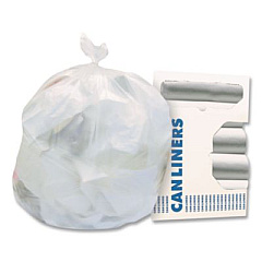 Heritage High-Density Waste Can Liners, 30 gal, 16 mic, 30" x 37", Natural, 25 Bags/Roll, 20 Rolls/Carton (Z6037XNR01)