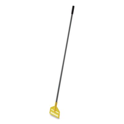 Rubbermaid Commercial Invader Fiberglass Side-Gate Wet-Mop Handle, 60", Gray/Yellow (H146)