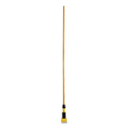 Rubbermaid Commercial Gripper Hardwood Mop Handle, 1.13" dia x 60", Natural/Yellow (H216)