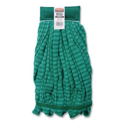 Rubbermaid Commercial Microfiber Tube Wet Mop, Microfiber/Polyester, Medium, Green (FGT85206GR00)