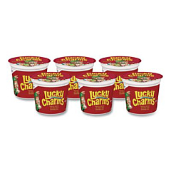 General Mills Lucky Charms Cereal, Single-Serve 1.73 oz Cup, 6/Box (SN13899)