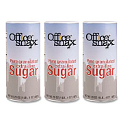 Office Snax Sugar Canister, 20 oz Reclosable Canister, 3/Pack (00019G)