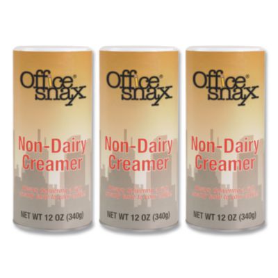 Office Snax Powdered Non-Dairy Creamer, Regular, 12 oz Canister, 3/Pack (00020G)