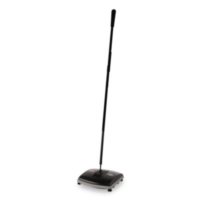 Rubbermaid Commercial Floor and Carpet Sweeper, 44" Handle, Black/Gray (421288BLA)