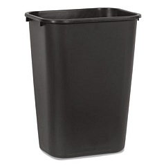Rubbermaid Commercial Deskside Plastic Wastebasket, 10.25 gal, Plastic, Black (295700BK)