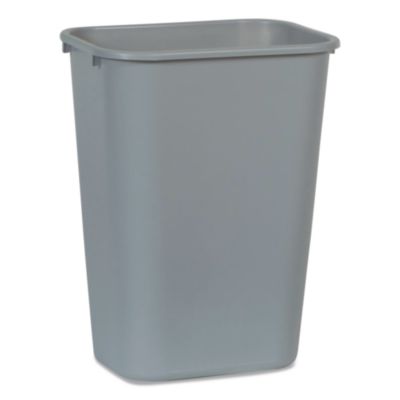 Rubbermaid Commercial Deskside Plastic Wastebasket, 10.25 gal, Plastic, Gray (295700GY)