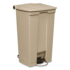 Rubbermaid Commercial Legacy Step-On Receptacle, 23 gal, Polyethylene, Beige (614600BG)