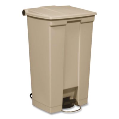 Rubbermaid Commercial Legacy Step-On Receptacle, 23 gal, Polyethylene, Beige (614600BG)
