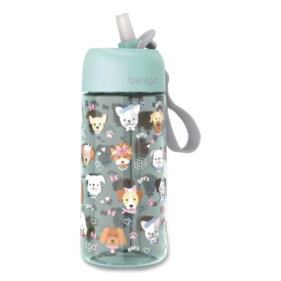bentgo Puppy Love Plastic Water Bottle, 15 oz, Multicolor (DWB1PPY)