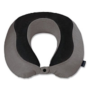 Brookstone U-Shaped Memory Foam Travel Pillow, One Size Fits Most, 12.6 x 3.74 x 12.2, Gray/Black (BNPM0007)