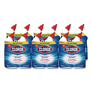 Clorox Disinfecting Toilet Bowl Cleaner with Bleach, Rain Clean Scent, 24 oz Bottle, 2/Pack, 6 Packs/Carton (30924CT)